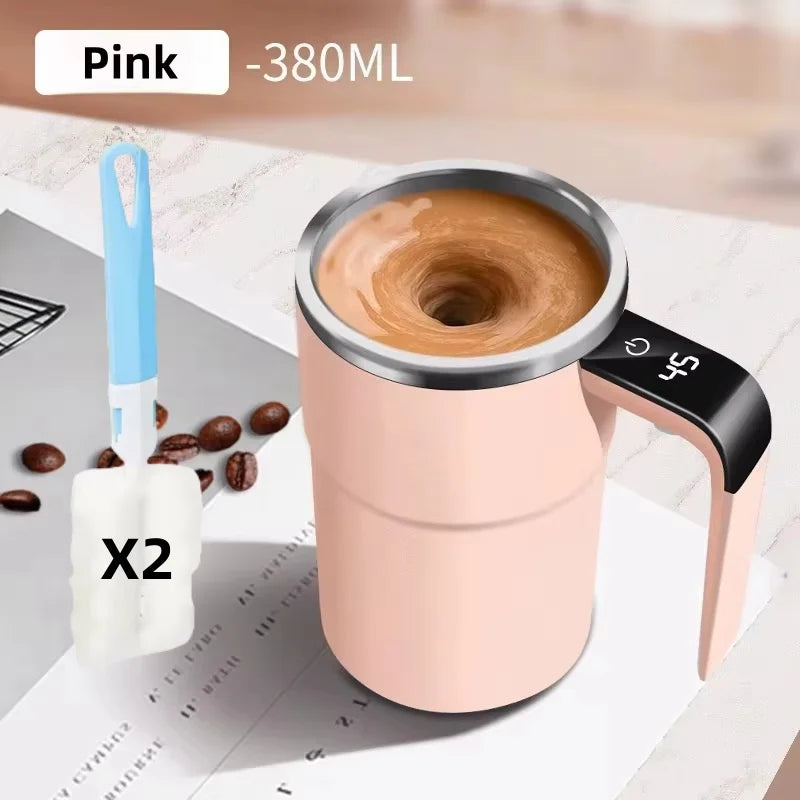 Self Stirring Mug 380ML Stainless Steel Interior USB Battery-Powered Motor-Driven Coffee Cup Back To Work 2025 IP67 Water-Resistant