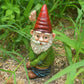 Gnome Garden Statue Urinating Outdoor Decor Christmas Holiday Garden Ornament Whimsical Gift Idea