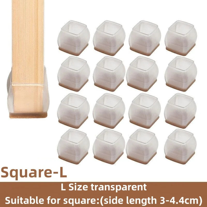 Floor Protectors Chair Feet Leveling Mat 2026 – Silicone Anti-Slip Furniture Leg Pads 16-Pack