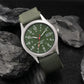 Field Quartz Watch Nylon Strap Military Style Date Luminous