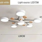 Ceiling Light LED Contemporary Fixture With Circular White Shades For Living Room