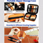 Leather Sewing Kit Orange All-in-One Leather Stitching Tools Kit Fall 2026 Upholstery Repair DIY Project
