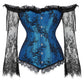 Women's Supportive Corset Top - Off Shoulder, Lace Satin