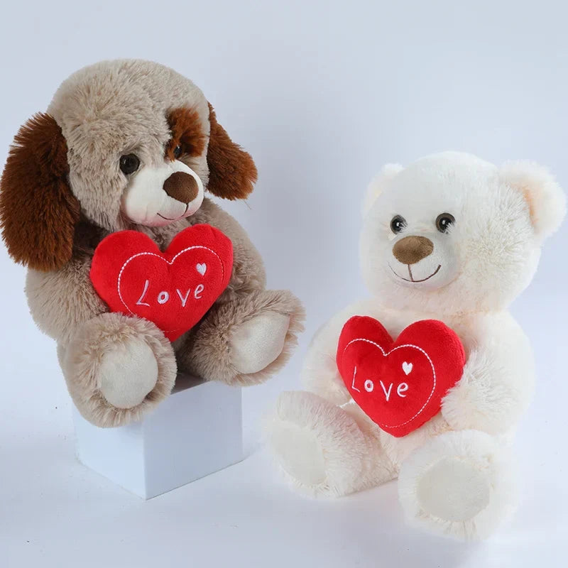 Teddy Bear Plush Toy Heart Hug Gift 2026 Valentine Gift For Kids Huggable Bear Plush
