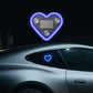 Window Car Neon Light Heart Shaped LED Interior Lamp TikTok Viral Fall 2026 Solar Powered Wiring Free