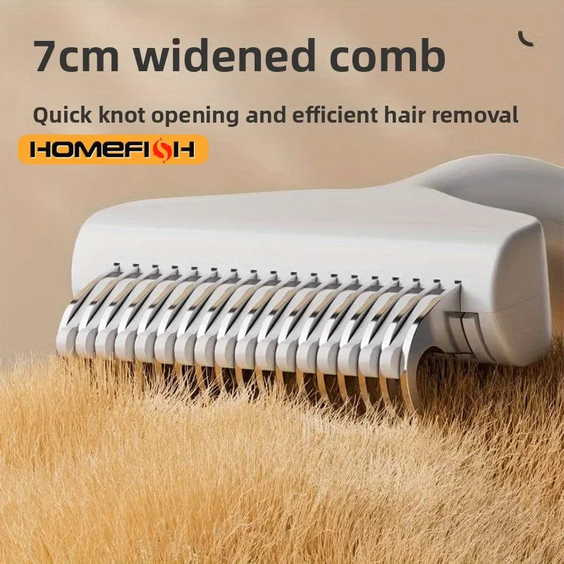 Pet Grooming Brush Floating Stainless Steel Deshedding Device For Long Haired Pets TikTok Viral 2026 Gift