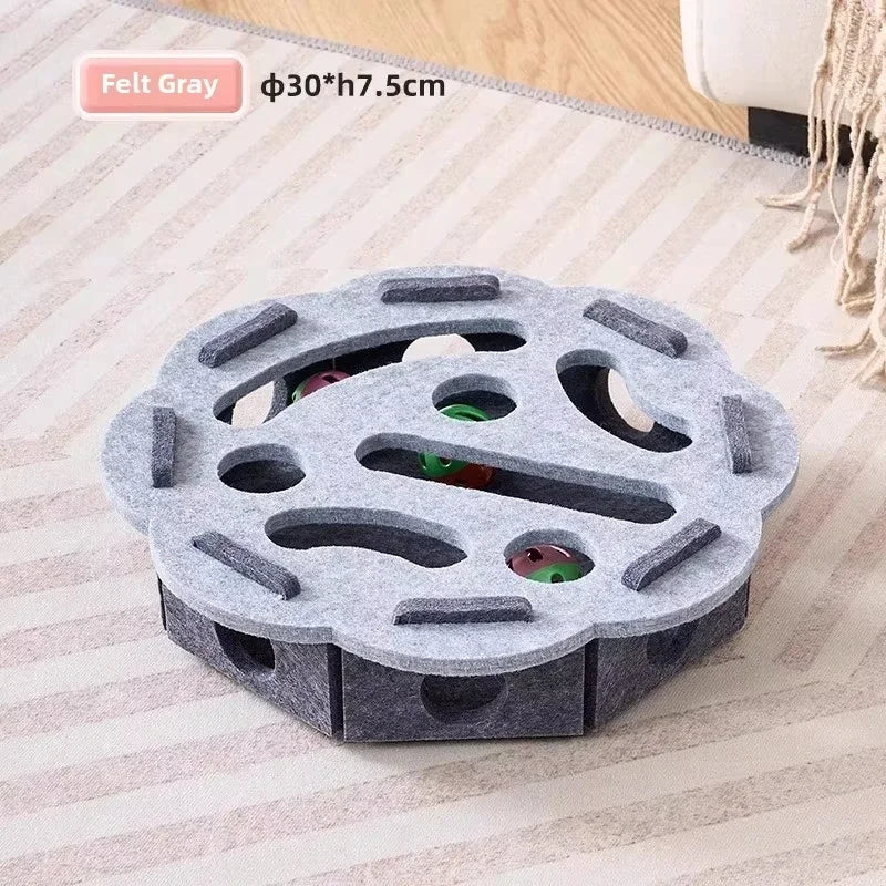 Puzzle Cat Toy Box With Ball Suede Felt Indoor Cat Exercise Entertainment Eco Friendly Gift 2026 TikTok Viral