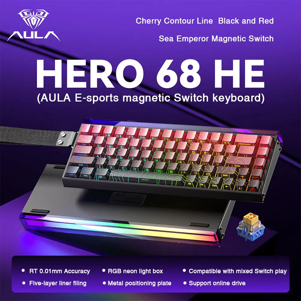 Mechanical Gaming Keyboard 68 Key RGB Travel-Friendly Esports
