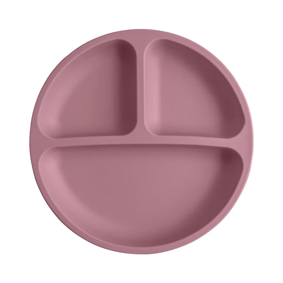 Variant image for Silicone Baby Dining Plate with Suction Base, BPA Free Toddler Tableware, 8-Inch Divided Feeding Dish-3