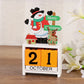 Wooden Christmas Countdown Calendar Ornament Tabletop Decor