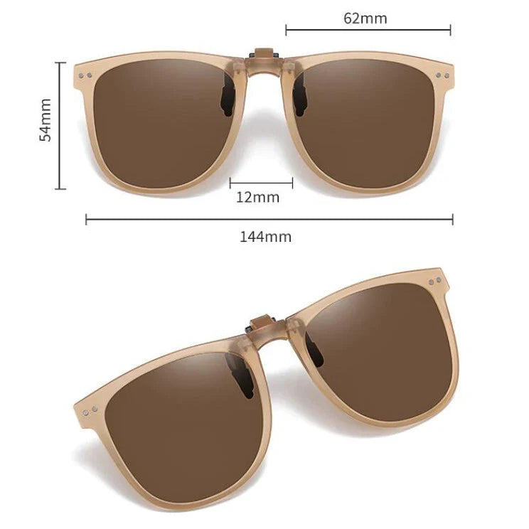 On Clip Sunglasses Foldable Oversized Square Flip Up UV400 Polarized Sunglasses Summer 2026 Trend Gift