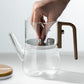 Household Magnetic Suction Floaty Cup Teapot 740ML Heat-Resistant Glass Tea Kit