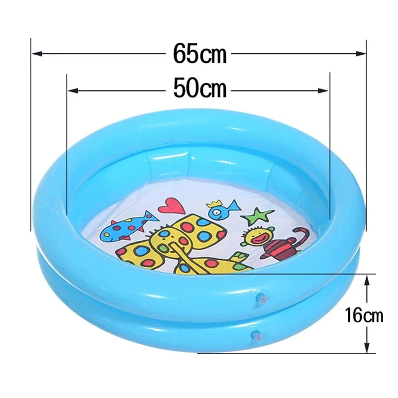 Inflatable Round Swimming Pool for Kids, Travel-Friendly PVC Mini Pool for Indoor and Outdoor Use, Simple Setup, Sturdy and Spacious
