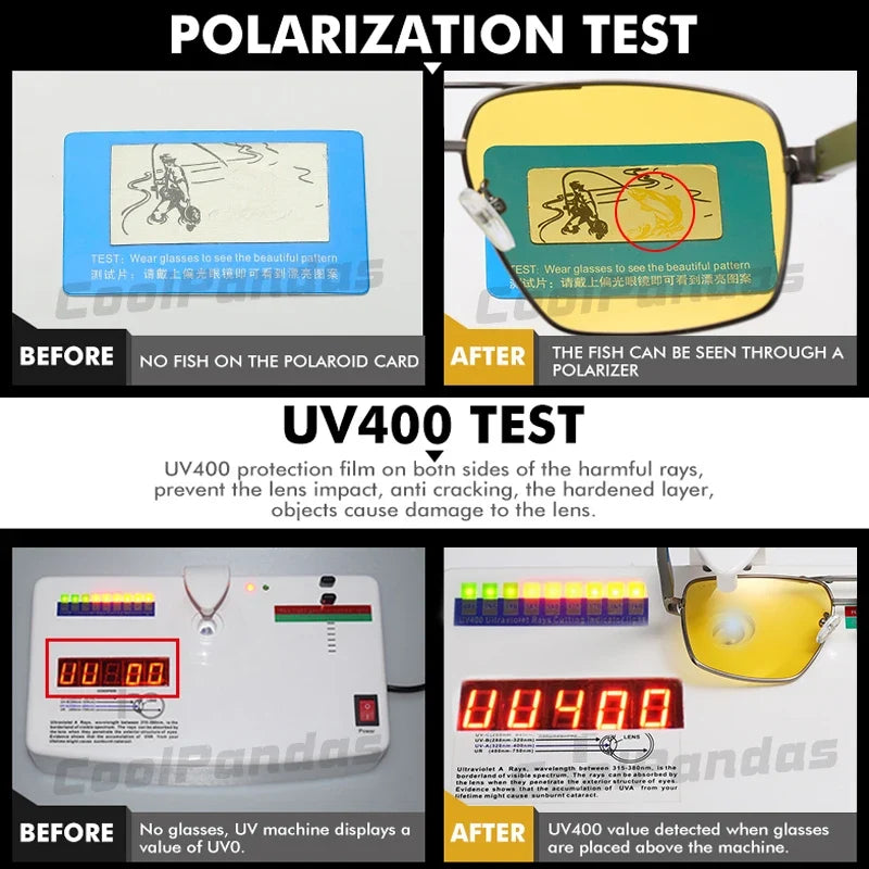 Sunglasses Photochromic Polarized Aviator UV400 Driving Glasses Night Vision Anti-Glare Fall 2026 Trend