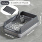 Semi-Enclosed Leak-Proof High-Sided with Mat 2026 – KEMORELA Extra Large Stainless Steel Cat Litter Box