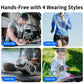 5000mAh Travel-Friendly Waist Fan - 4 Speeds Neck Fan for Outdoor Travel