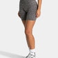 women's Stretchy seamless yoga shorts - high-waist hip-lifting, nylon blend, for gym and running