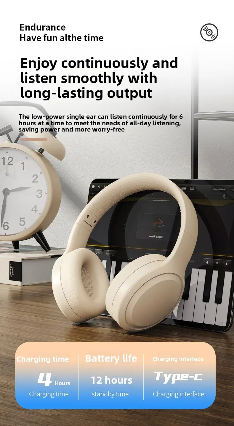 Cordless Bluetooth Headphones Over Ear Noise Cancelling