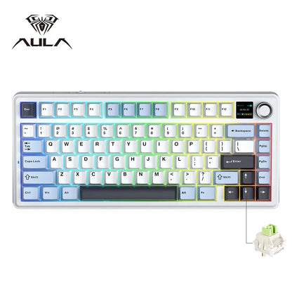 Gaming Mechanical Keyboard 75% Hot Swap RGB TFT Cordless
