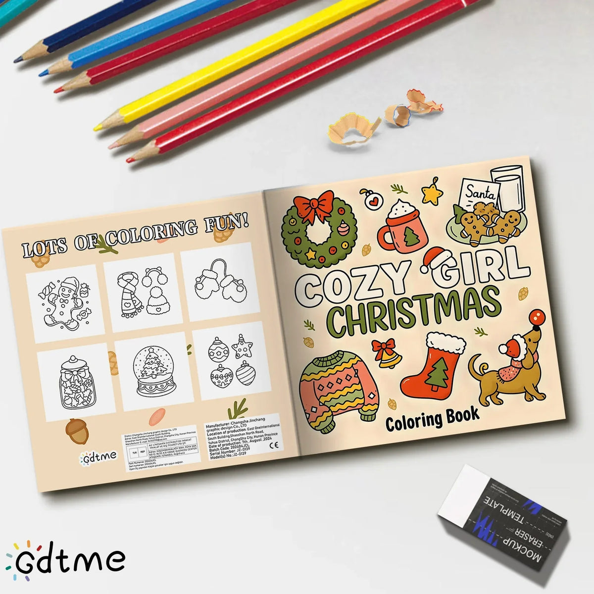 Coloring2025 Edition Book For Adults Cozy Christmas Theme Simple Relaxing Holiday Coloring Pages Gift Idea