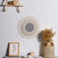 Macrame Mirror Kit Cotton Fringe Boho Wall Hanging Mirrors Fall 2025 Cozy Nursery Household Decor Gift