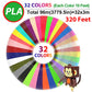 Colors 32 3D Pen Filament 1.75mm PLA, 320 Feet Total for Art Projects