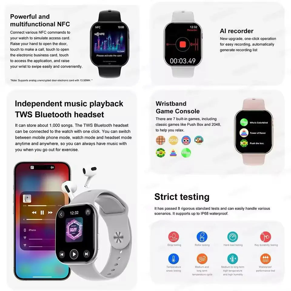 Smartwatch GPS Health Tracker Fall 2025 Water-Resistant Fitness Watch With Music Storage And Bluetooth Calls