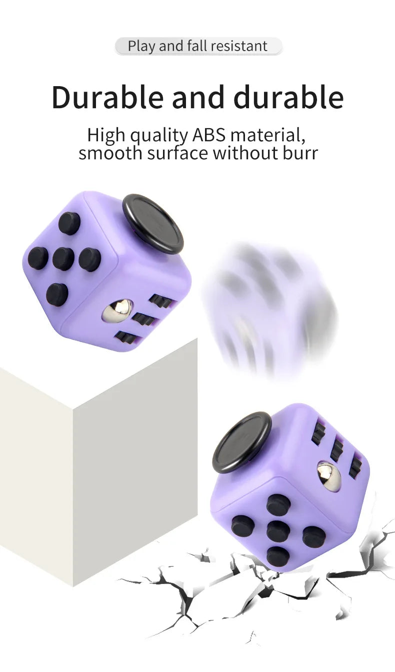 Cube Fidget Antistress Spinner Toy Sensory Stress Relief
