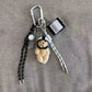 Rope Braid Bag Charm Leather Dachshund Keychain Aesthetic