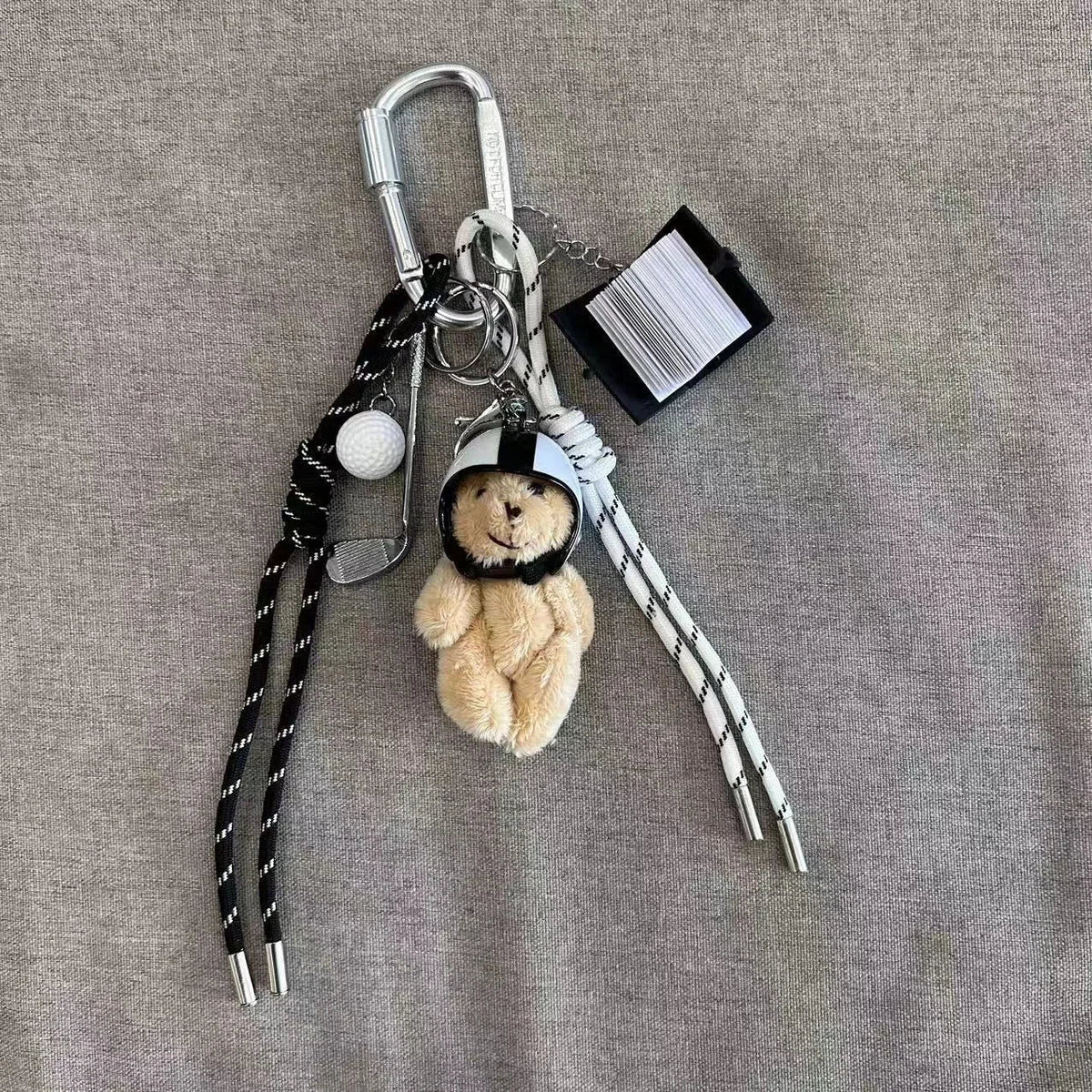 Rope Braid Bag Charm Leather Dachshund Keychain Aesthetic