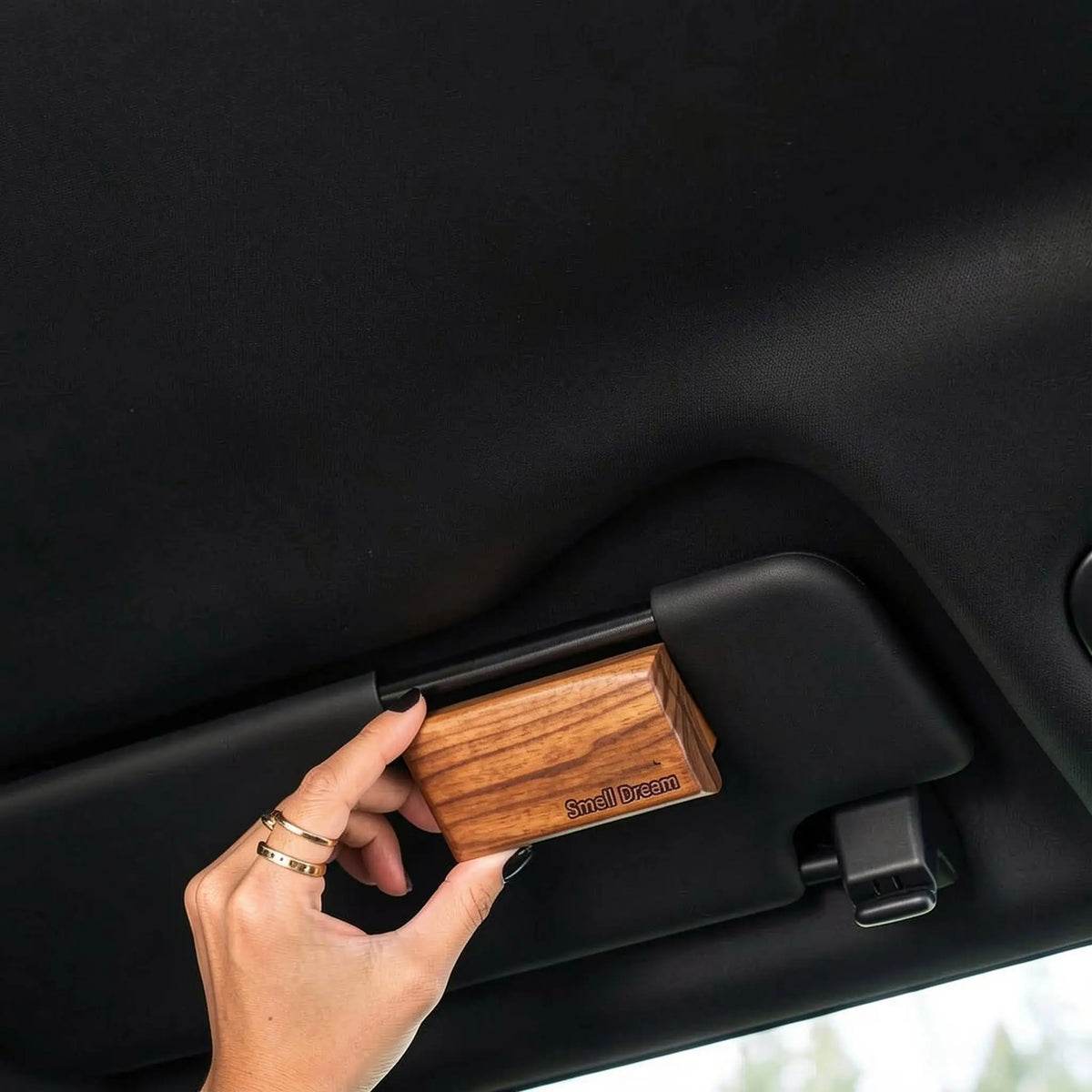 reusable natural scent diffuser, decorative vehicle accessory – Eco-friendly wooden car air freshener