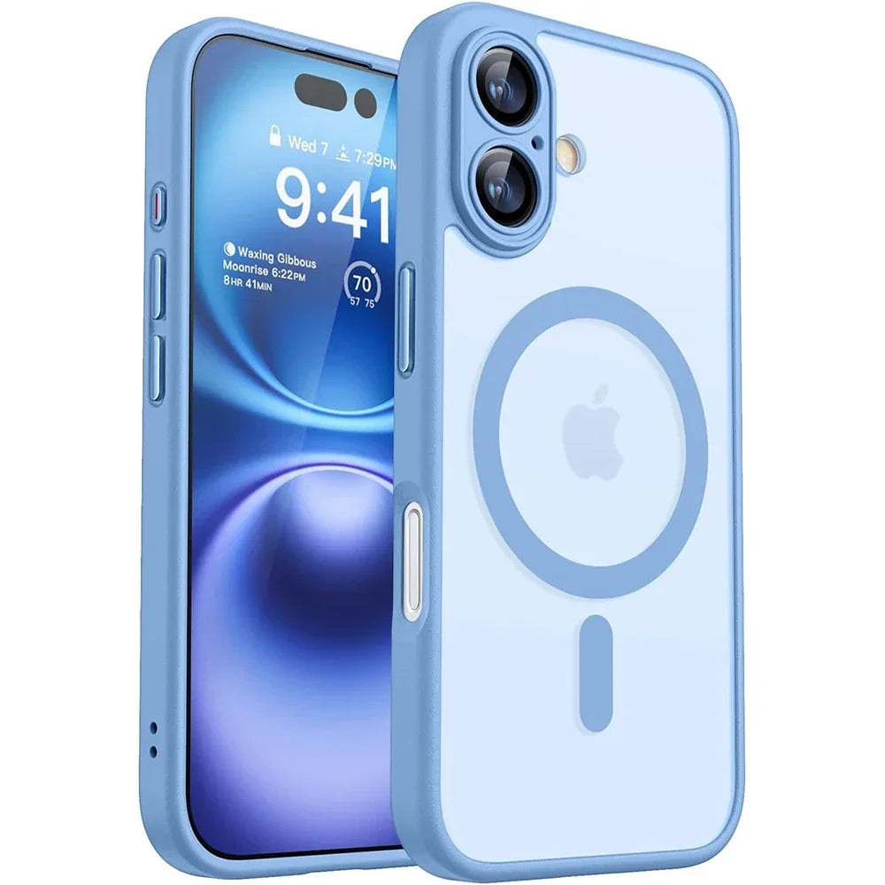 Case iPhone Magnetic Matte Translucent Armor MagSafe Compatible Shockproof Anti-Fingerprint Back To School 2026 Gift