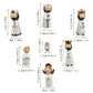 Nativity Kit Resin 7 Piece White Gold Christmas Nativity Figurines For Tabletop Decor Holiday Gift Idea