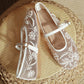 Light Women’s Ballet Flats - Mary Jane Mesh, Beaded