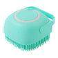 Dog Silicone Grooming Massage Gloves - Pet Bath Brush with Shampoo Dispensing Feature