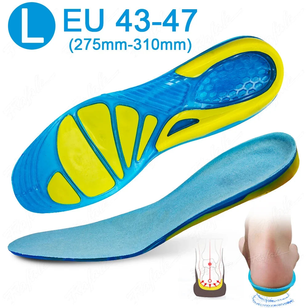 Non Gel Slip Shoe Insoles Silicone Massaging Orthotic Plantar Fascia Insole