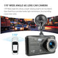 DVR Car Dual Lens DashCam 4" HD 1080P 32 GB Touch Screen Video Recorder