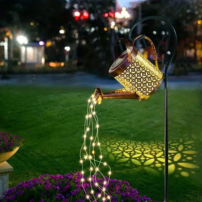 Solar Watering Can Light Retro Metal Hanging Lantern Outdoor Garden Decor Summer 2025 Water-Resistant Whimsical
