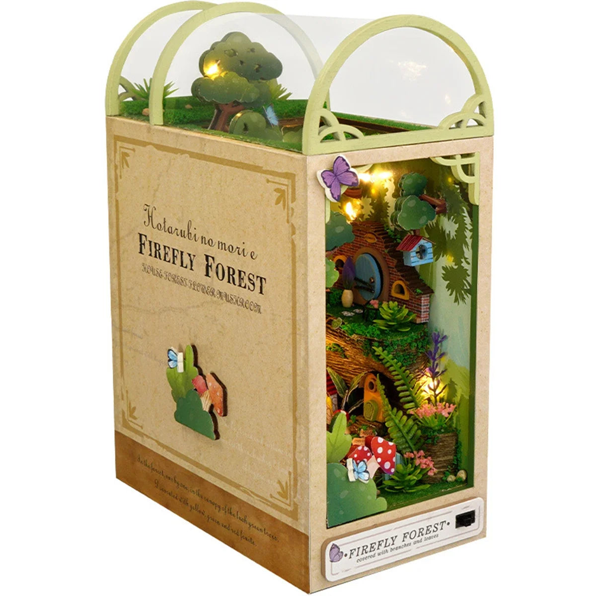 Book DIY Nook Miniatures House Kit - Wooden Dollhouse Model Bookend