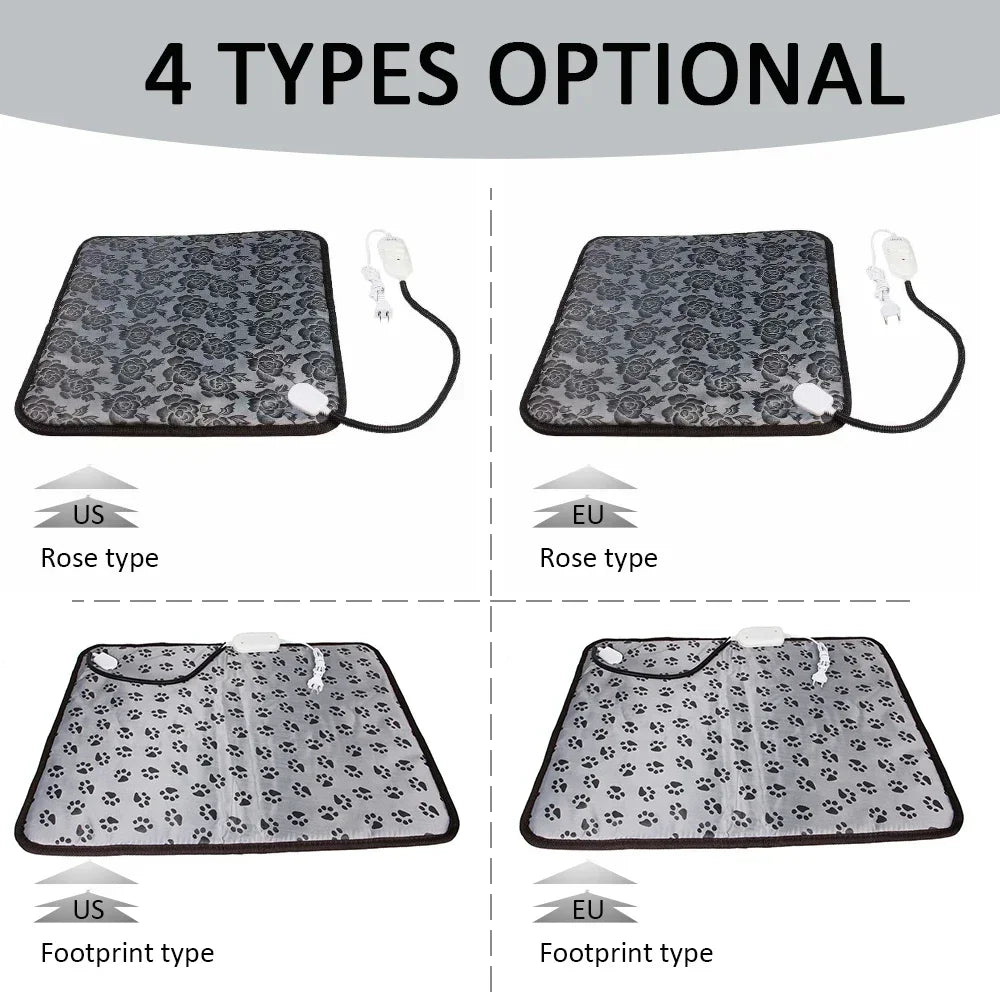 Winter Bed Heating Pad - Water-Resistant Warming Mat for Cats and Dogs