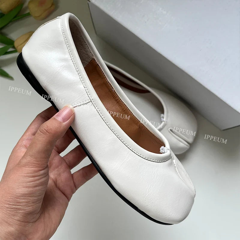 Light Womens Split Toe Ballet Flats - Mary Jane, PU