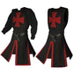 Knights Templar Crusader Cosplay Costume - Authentic Tunic & Cape Kit for Halloween
