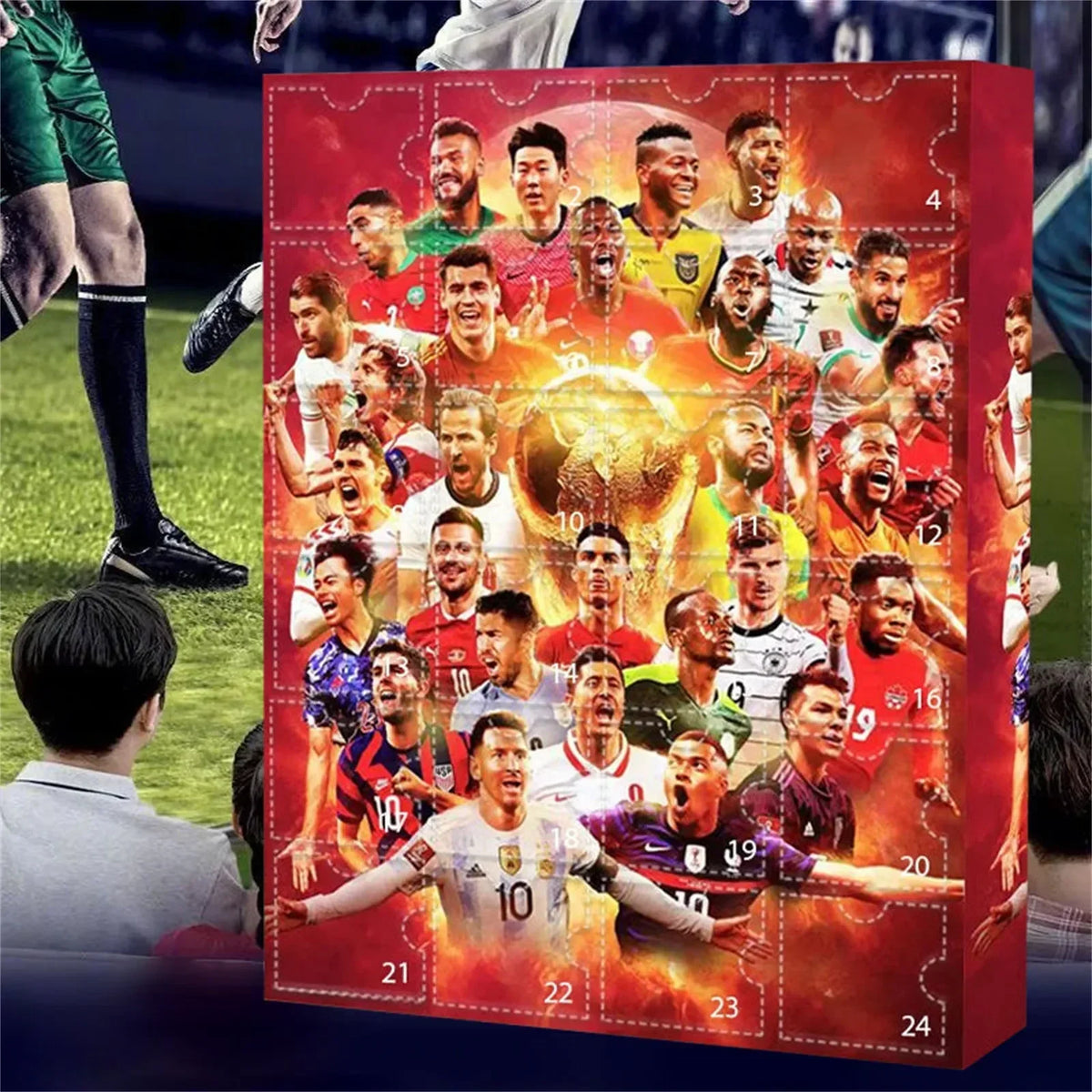 2025 Soccer Advent Calendar - 24-Day Countdown Kit for Kids, Fun Christmas Sports Gifts