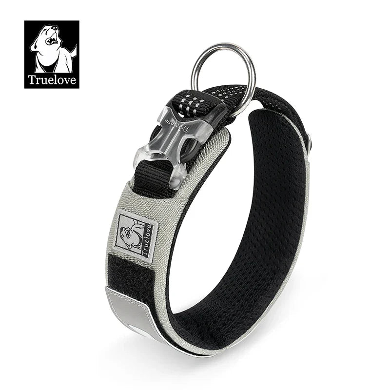 Dog Collar Reflective Personalized Padded Collar Large Dogs Night Walk Fall 2025 Breathable Fast Release Safety