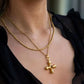 Layered2026 Edition Gold Tone Necklace Kit With Resin Stone Pendants Boho Statement Jewelry Gift Idea Fall
