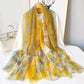 Light Flowy Women’s Silk Scarf - Long Sheer Wrap