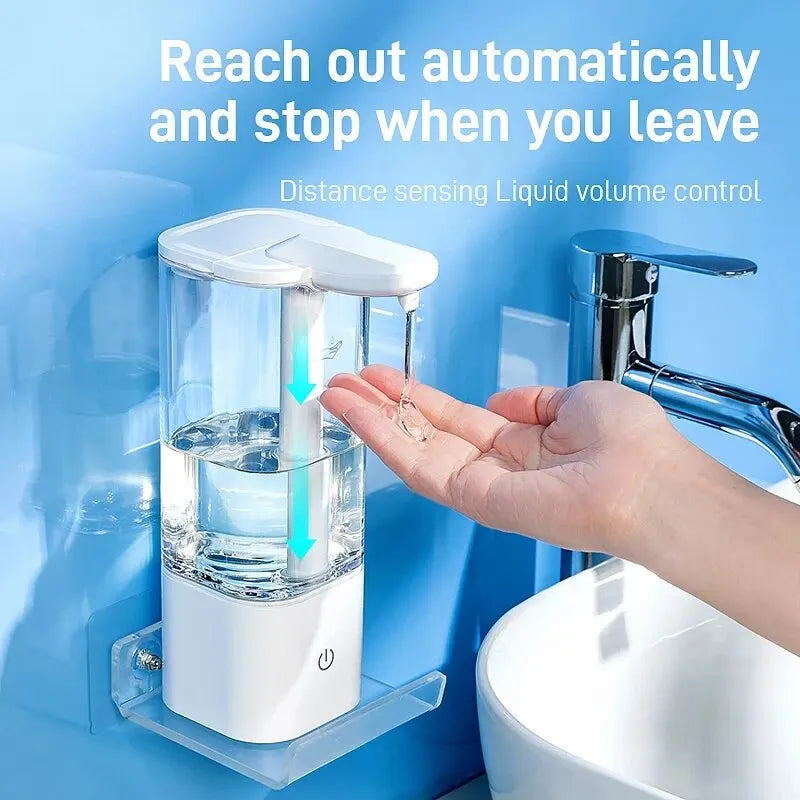 Sensor Automatic Hand Sanitizer Dispenser - 550ml Smart Soap Machine for Kitchen and Bathroom Use
