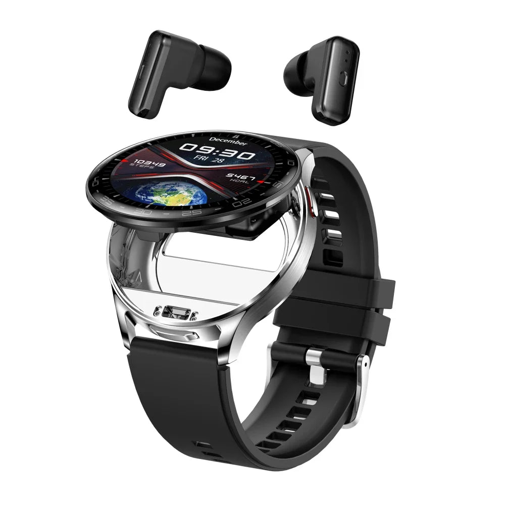 Smartwatch2026 Edition With TWS Earbuds 1.39 Inch Touch Screen Heart Rate Monitor Multi Sport Mode 300mAh Battery Fall