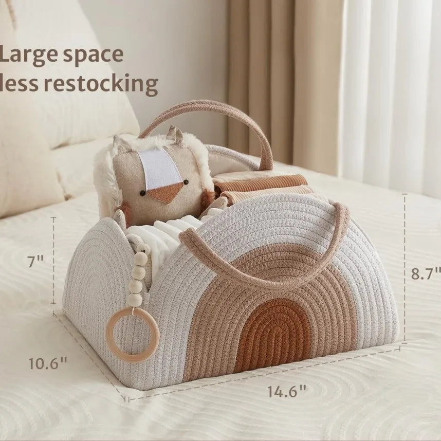 Diaper Organizer Travel-Friendly Foldable Caddy Tote Fall 2025 High Capacity No Zipper Fast Access Baby Maintenance