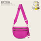 checkered nylon, box shape, travel and daily use – Multi-Use unisex crossbody bum bag